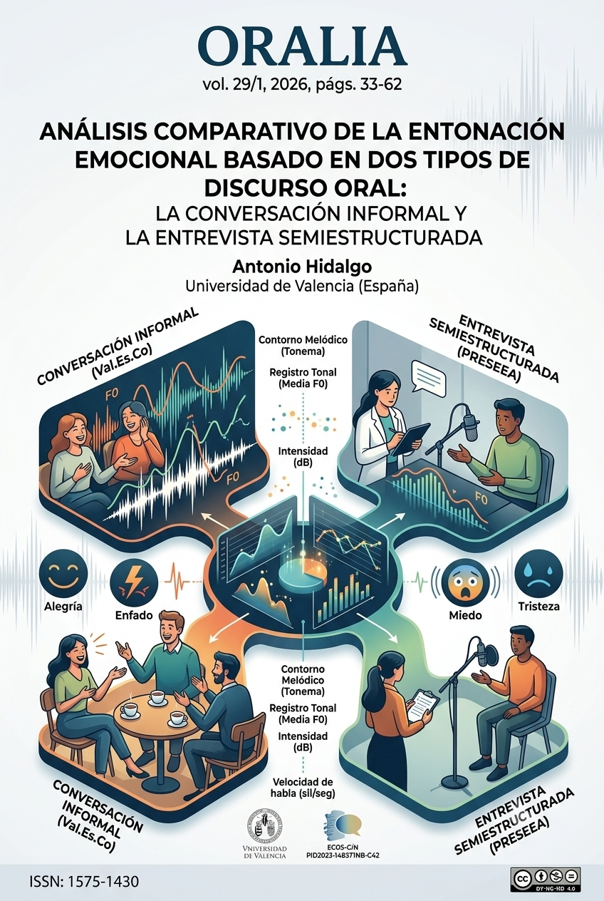 Análisis comparativo de la entonación emocional basado en dos tipos de discurso oral: la conversación informal y la entrevista semiestructurada